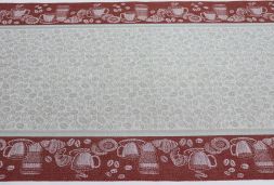 Ткань лен жаккард 50 см арт. 2007-4 (бордо)